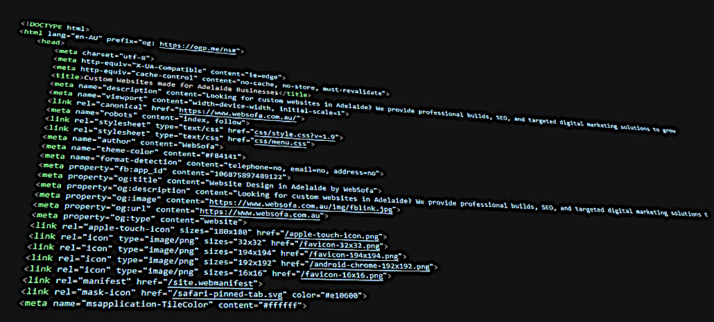website metadata